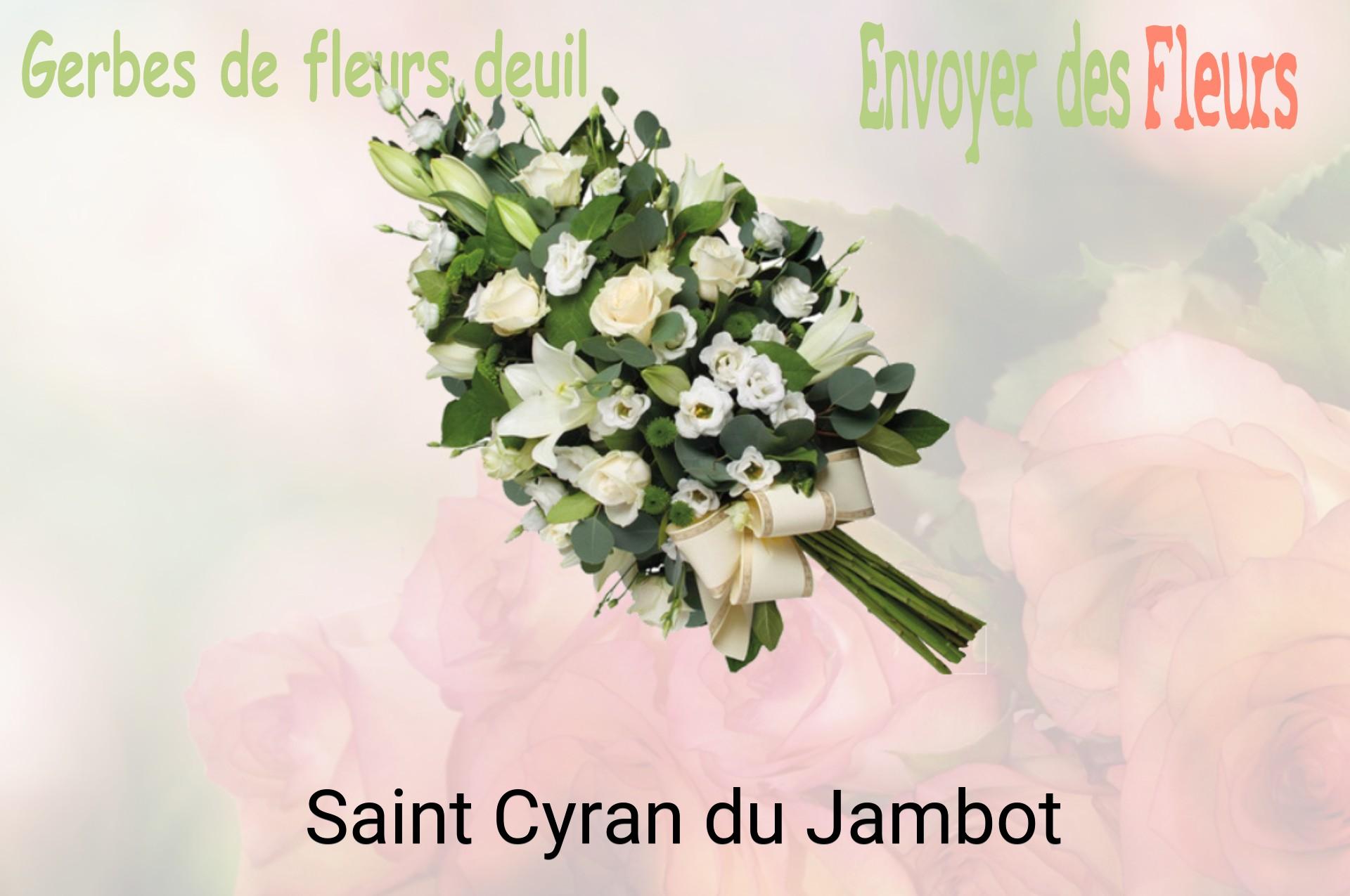 Gerbe de fleurs de deuil livrée à Saint-Cyran-du-Jambot